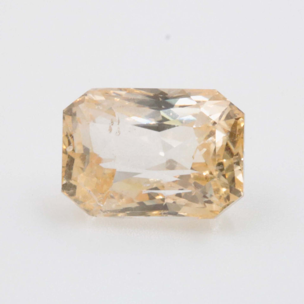 Radiant cut natural yellow sapphire gemstone