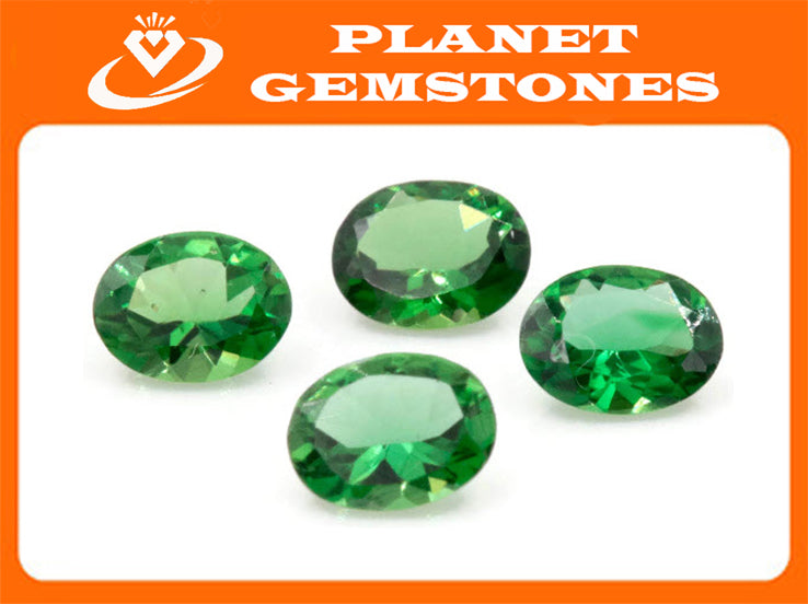 Natural Chrome Tourmaline Gemstone green stone natural chrome stone green tourmaline gems round 4x5mm 0.28ct DIY Jewelry Supplies-Tourmaline-Planet Gemstones
