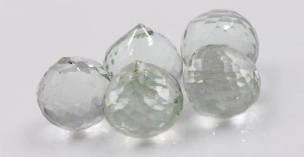 Prasiolite Briolette 8mm-Planet Gemstones