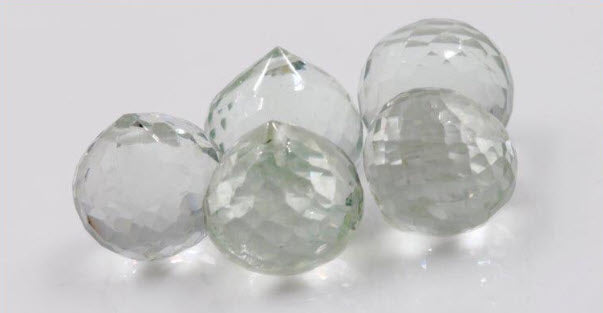 Natural Green Amethyst Pear shape green faceted genuine amethyst DIY Jewelry Supply Pear Shape 8mm, 15.89ct DIY Jewelry Supplies SKU:113114-Planet Gemstones
