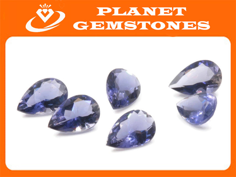 Natural Iolite Gemstone Faceted Iolite Stone Iolite Faceted Loose Iolite Vettrigemsusa 6x9mm Iolite Loose Stone DIY Jewelry Supplies 0.96ct-Planet Gemstones