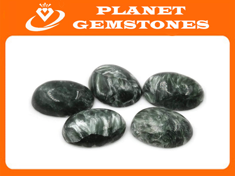 Seraphinite Oval 12x16mm-Planet Gemstones