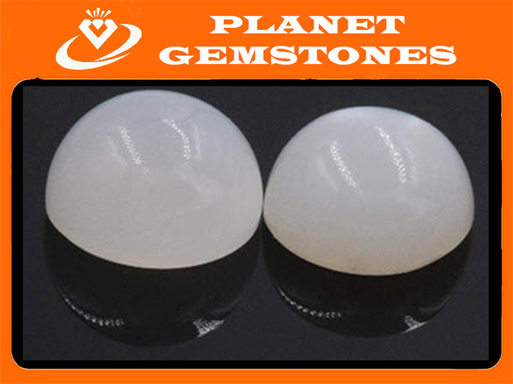 Natural Moonstone White moonstone June Birthstone Moonstone DIY jewelry Supplies Moonstone cabs 8mm 2.2ct-Planet Gemstones