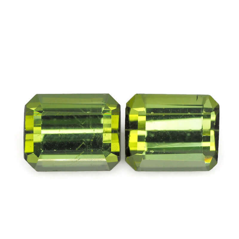 Green Tourmaline Octagon 7x6mm-Tourmaline-Planet Gemstones