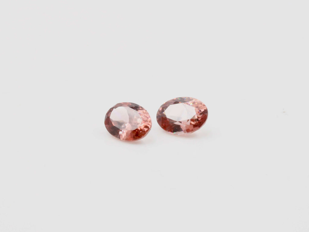 Pink Zircon Loose Pair Zircon Loose Faceted Oval Pink Zircon Faceted Oval Zircon Pink Gemstone SKU 106384-Zircon-Planet Gemstones