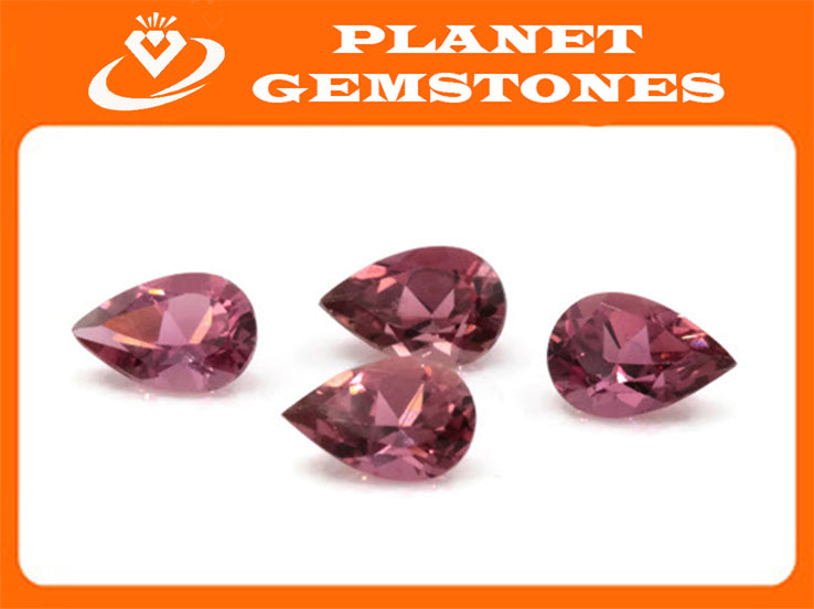 Natural Tourmaline Pink Tourmaline October Birthstone DIY Jewelry Supply Black Tourmaline Tourmaline Tourmaline Pear Pink 0.40ct 4x6mm-Tourmaline-Planet Gemstones