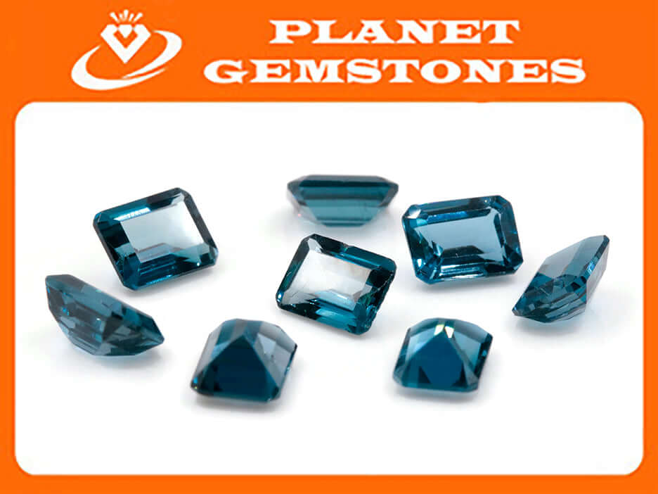 Natural Blue Topaz Gemstone Genuine Blue Topaz Faceted November Birthstone Blue Topaz London Blue Topaz Emerald 8x6mm 1.84cts SKU:114653-Blue Topaz-Planet Gemstones