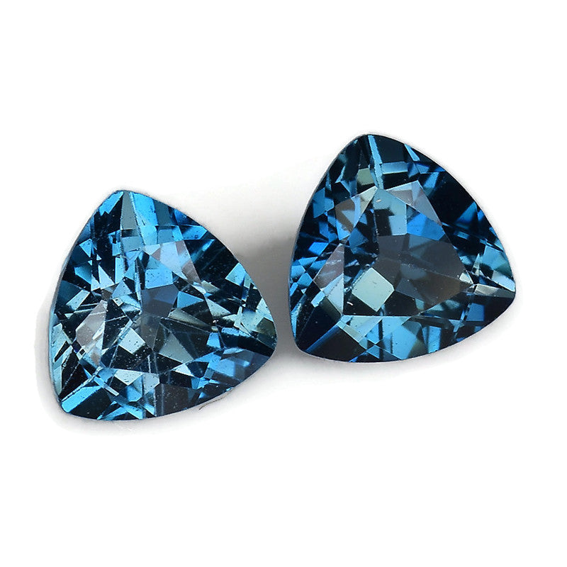 Natural Blue Topaz Gemstone Genuine Blue Topaz Faceted November Birthstone Blue Topaz London Blue Topaz Trillion 5mm 1.10cts SKU:114514-Blue Topaz-Planet Gemstones
