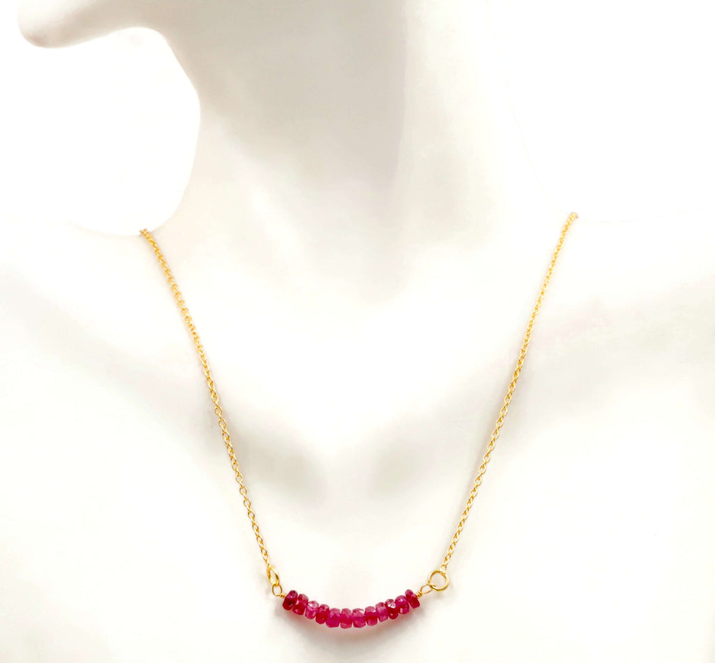 Natural Precious faceted Gemstone Simple Necklace SKU: 6142205-necklace-Planet Gemstones