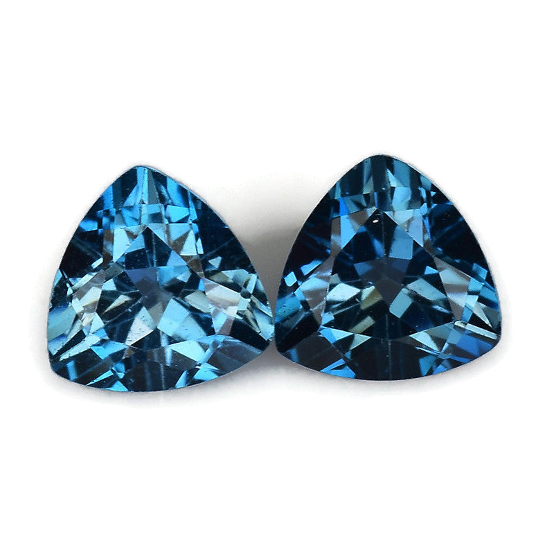 Natural Blue Topaz Gemstone Genuine Blue Topaz Faceted November Birthstone Blue Topaz London Blue Topaz Trillion 5mm 1.10cts SKU:114514-Blue Topaz-Planet Gemstones