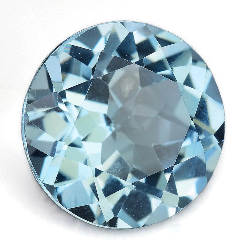 Topaz Round 10mm-Blue Topaz-Planet Gemstones