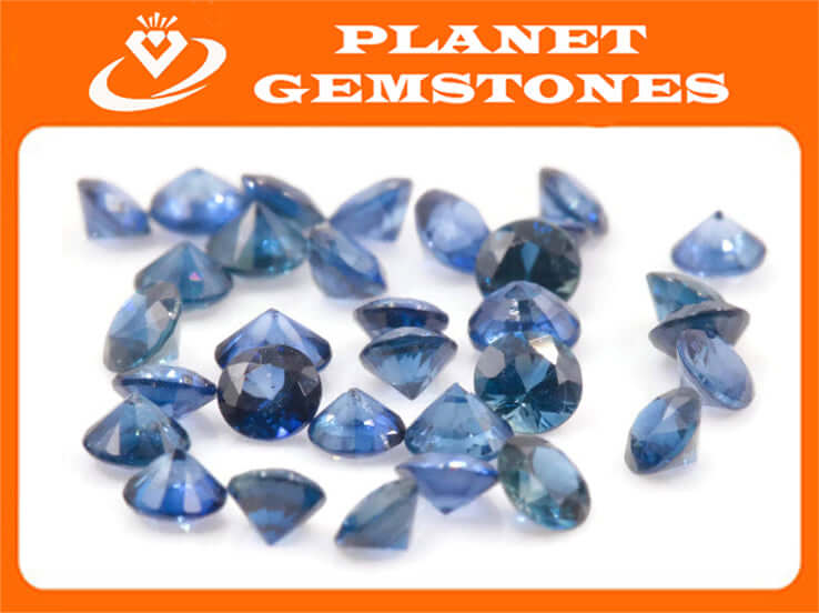 Blue Sapphire 2mm 0.20ct 5PCS Sapphire Gemstone Genuine Sapphire for Sapphire Jewelry loose sapphire Birthstone wedding gemstone-Planet Gemstones