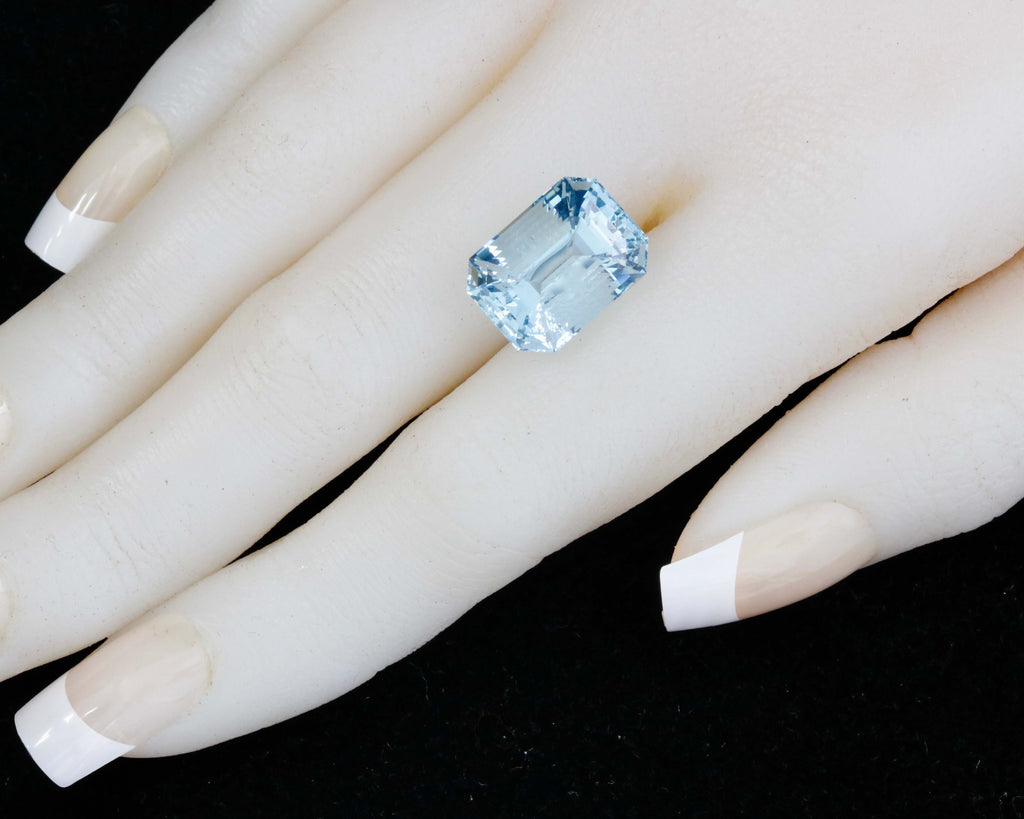 Natural Blue Aquamarine Gemstone Emerald Cut Aquamarine Genuine Aquamarine March Birthstone Loose Gem Aquamarine Stone 10.00 ct SKU 115553-Aquamarine-Planet Gemstones