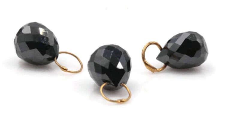 Black Diamond Briolette 4x6mm-Planet Gemstones