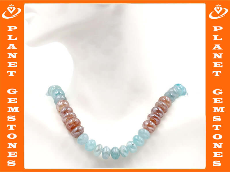 Blue MYSTIC QUARTZ Beads , Round shape, 8mm, Extremely Beautiful Piece Loose Beads Mystic Quartz Strand SKU:108532,108533-QUARTZ-Planet Gemstones
