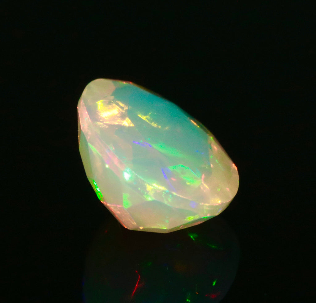 Natural Opal Ethiopian opal gemstones opal OV fire opal faceted opal rainbow opal white opal stone 6x4mm,7x5mm,8x6mm,9x7mm,10x8mm SKU:114581-opal-Planet Gemstones