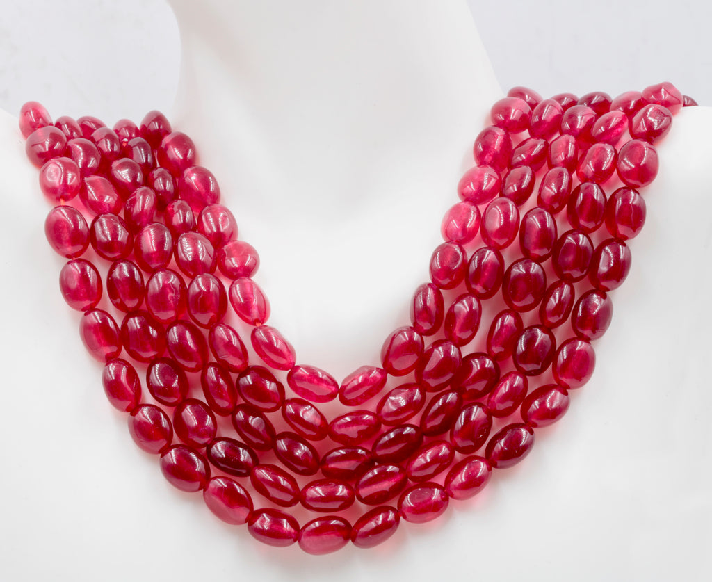 Natural Ruby Necklace Red Jade Necklace Jade Necklace Ruby Red Jade Beads Red Gemstone beads Jade stone beads rubyGenuine ruby Quartz Ruby Quartz necklace ruby Quartz beads ruby Quartz beads necklace for women ruby necklace-Planet Gemstones