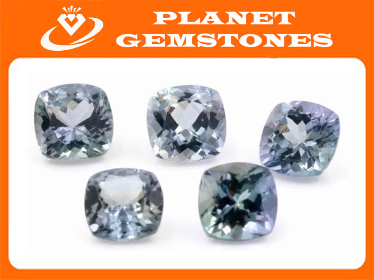 Tanzanite Cushion 6mm-Tanzanite-Planet Gemstones