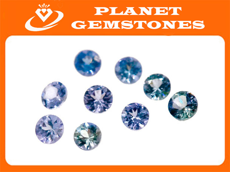Natural tanzanite Tanzanite Gemstone December birthstone DIY Jewelry Tanzanite tanzanite DIY Jewelry Supplies RD 4mm 0.80ct 3PCS-Tanzanite-Planet Gemstones