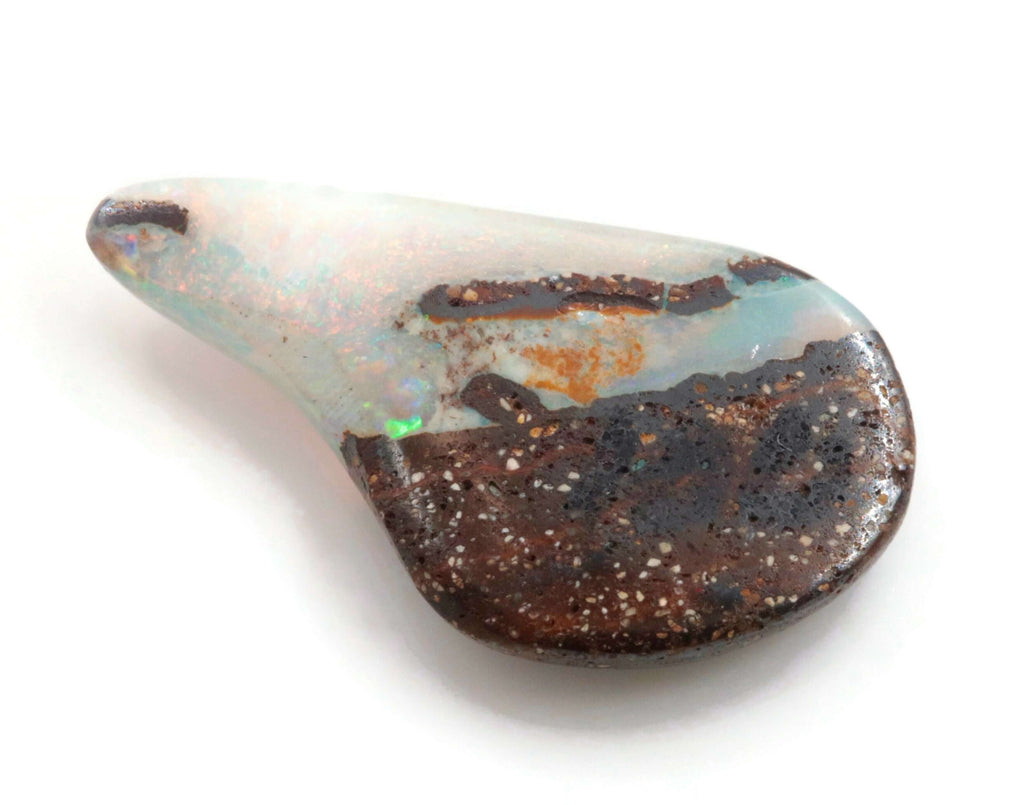 Natural Australian Boulder Opal Genuine Opal Stone Australian Boulder Opal Stone 4.15cts, 20x10mm Jewelry Supplies SKU:107383-opal-Planet Gemstones