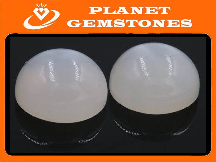 Natural Moonstone White moonstone June Birthstone Moonstone DIY jewelry Supplies Moonstone cabs 11mm 5.7ct-Planet Gemstones