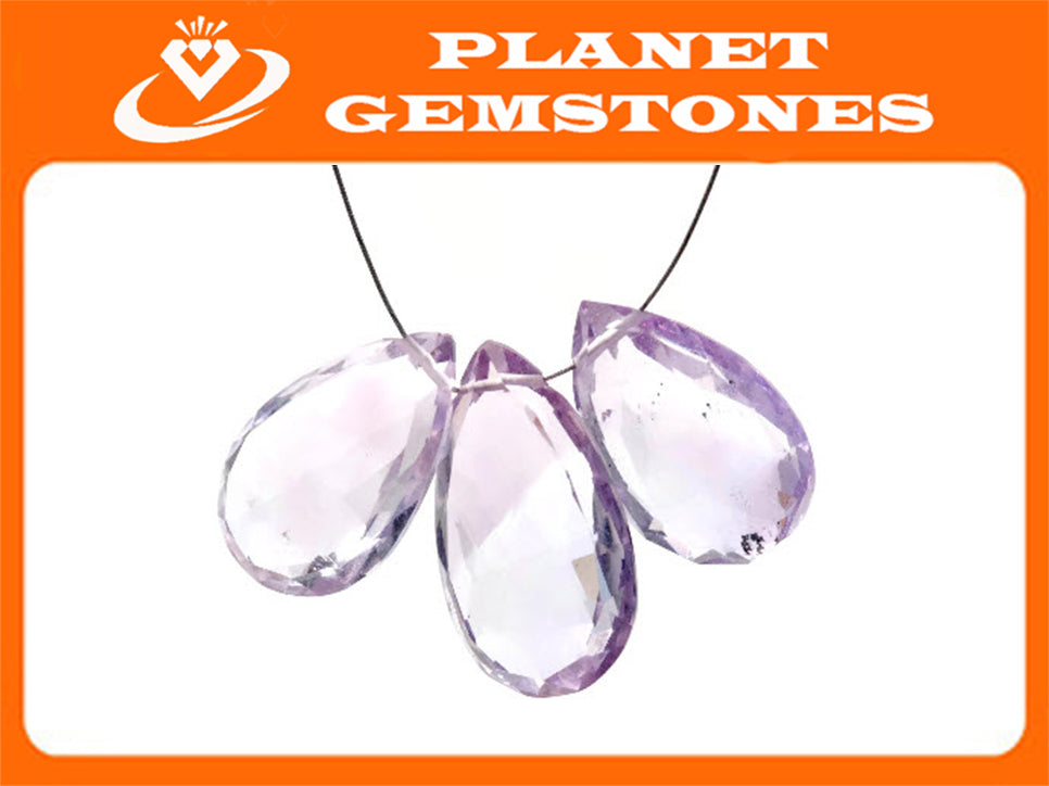 Amethyst Briolette 31cts-Planet Gemstones
