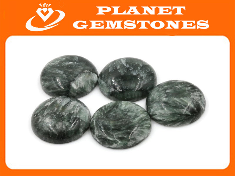 Seraphinite Round 20mm-Planet Gemstones