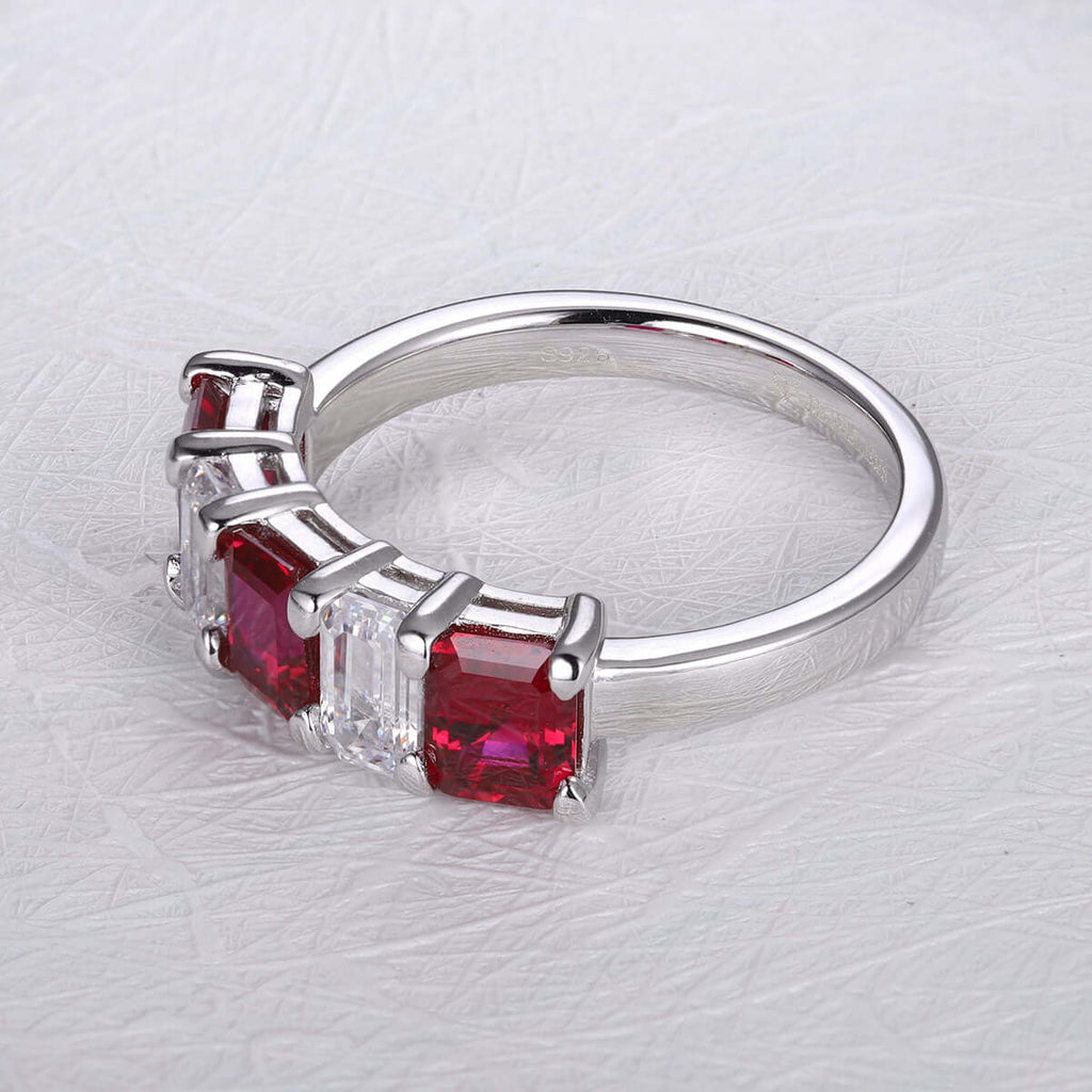 Women's Ruby semi band reversible ring SKU 6142091-Planet Gemstones