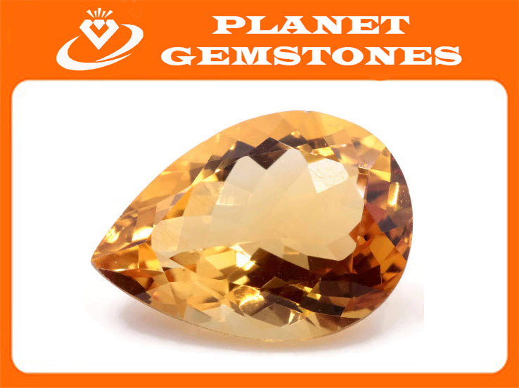 Natural Citrine Quartz Citrine shape Citrine Gemstone DIY Jewelry Supply November Birthstone Golden Citrine Quartz 18x13mm 9.60ct-Planet Gemstones