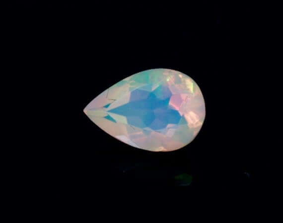 Natural Opal Pear Shaped Opal Faceted White Opal Loose Opal Gemstone Natural Opal Gemstone White Genuine Opal Natural Opal 8x6 SKU 105367-opal-Planet Gemstones