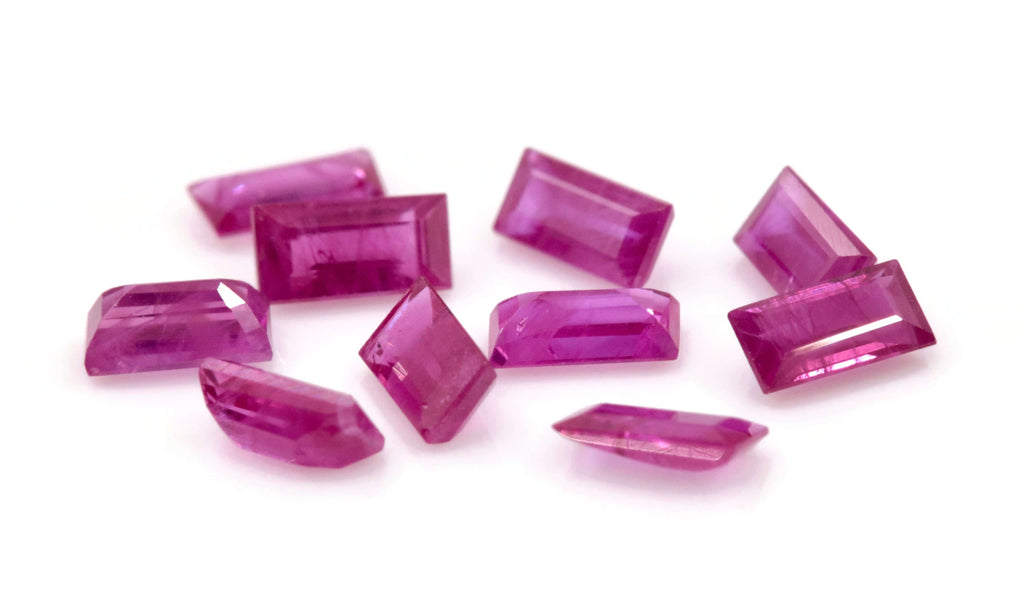 Ruby Baguette 4x2mm-Ruby-Planet Gemstones