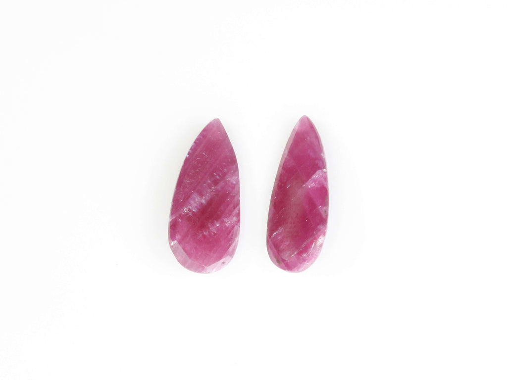 Natural Ruby Gemstone Pair Faceted Ruby Pair Faceted Cabochon Ruby Gemstone Pair Loose Ruby Red Faceted Ruby Gemstone SKU 105660-Ruby-Planet Gemstones