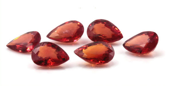 Natural Sapphire Sapphire Gemstone Faceted Sapphire Loose Stone loose sapphire Birthstone Sapphire Red Sapphire Pear shaped 0.80ct 5x7mm-Planet Gemstones