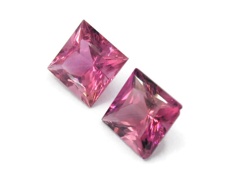 Tourmaline loose tourmaline faceted Tourmaline Pink tourmaline tourmaline stone tourmaline pair 7mm 3.36cts SKU:110084-Tourmaline-Planet Gemstones