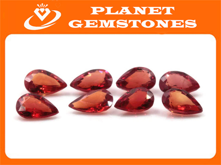 Natural Sapphire Sapphire Gemstone Faceted Sapphire Loose Stone loose sapphire Birthstone Sapphire Red Sapphire Pear shaped 0.45ct 6x4mm-Planet Gemstones