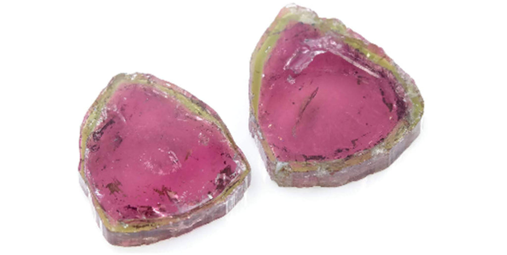 Natural Tourmaline Watermelon Tourmaline DIY Black Tourmaline Pink Tourmaline October Birthstone Tourmaline Slice 17x16mm 20.96ct-Tourmaline-Planet Gemstones