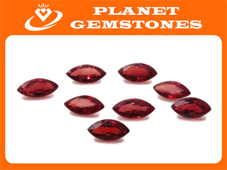 Natural Sapphire Sapphire Gemstone Faceted Sapphire Loose Stone loose sapphire Birthstone Sapphire Red Sapphire marquise shaped 0.30ct 6x3mm-Planet Gemstones