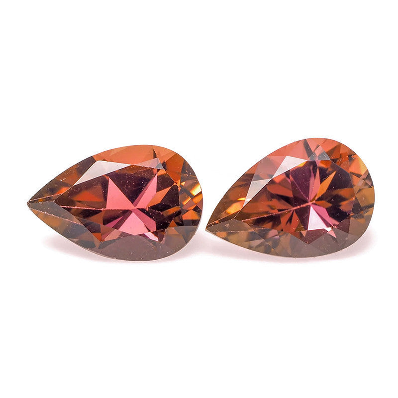 Tourmaline Pair Rainbow tourmaline tourmaline loose tourmaline Pink tourmaline pair tourmaline faceted tourmaline 2.47cts 9x6mm SKU:105814-Tourmaline-Planet Gemstones