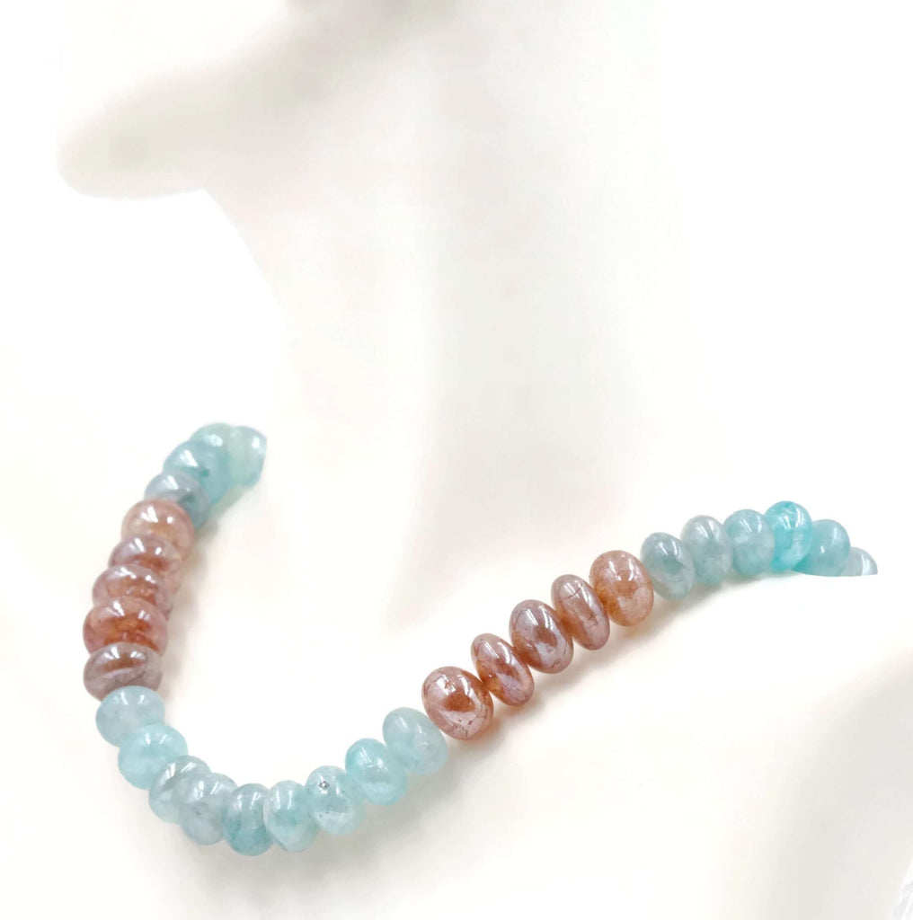 Blue MYSTIC QUARTZ Beads , Round shape, 8mm, Extremely Beautiful Piece Loose Beads Mystic Quartz Strand SKU:108532,108533-QUARTZ-Planet Gemstones