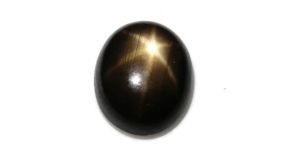 Natural Star Sapphire Black Star Sapphire September Birthstone Golden Star Sapphire DIY Jewelry Supply Ov 8.45ct 13x11mm SKU:113082-Planet Gemstones
