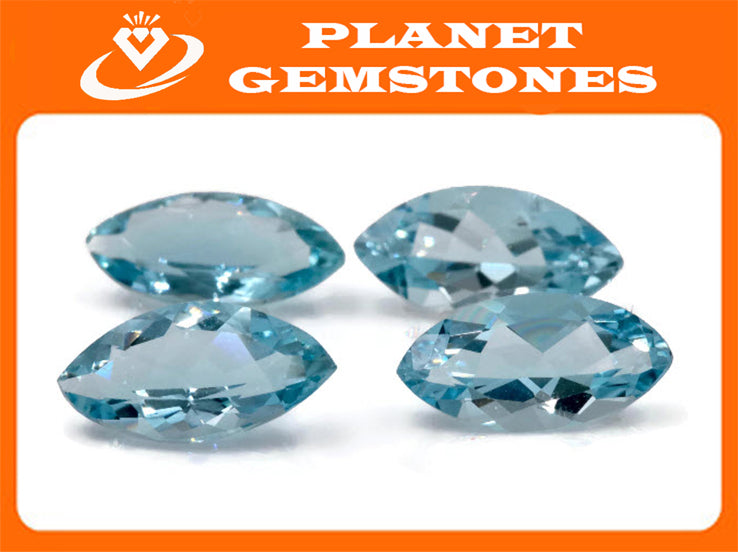Natural Aquamarine 12x6mm-Aquamarine-Planet Gemstones