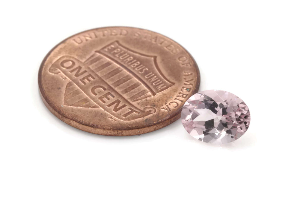 Natural Peach Morganite Oval 8x6mm 2cts Matching Pair Jewelry supplies Loose Morganite Gemstone Pink Oval Morganite SKU:109764-Morganite-Planet Gemstones