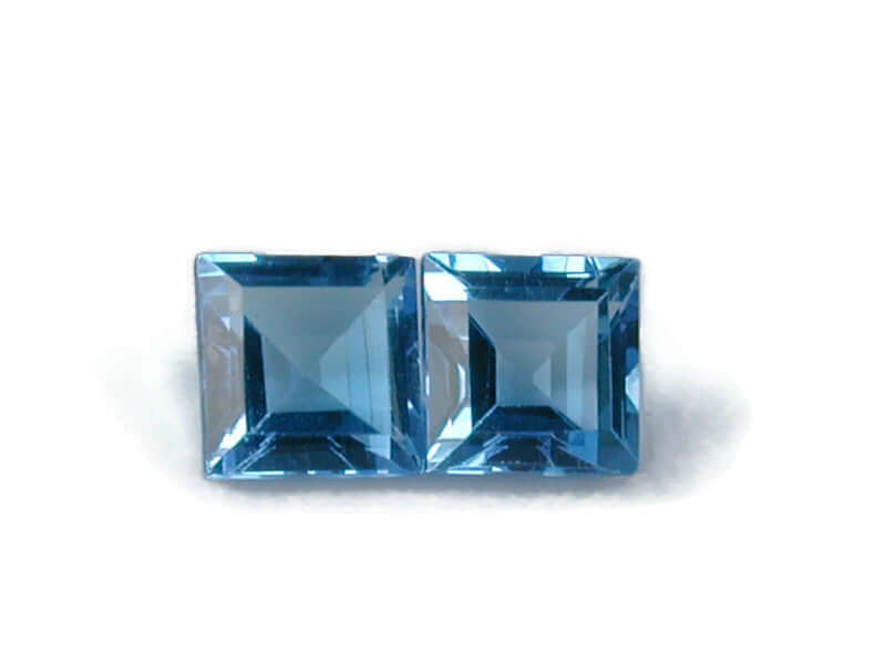 Topaz Square 5mm-Blue Topaz-Planet Gemstones