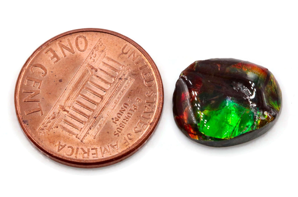 Natural Ammolite Gemstone | Cabochon Ammolite Loose Stone | Canadian Ammolite Gem | Genuine Ammolite Fancy shape 4.64CT-Ammolite-Planet Gemstones