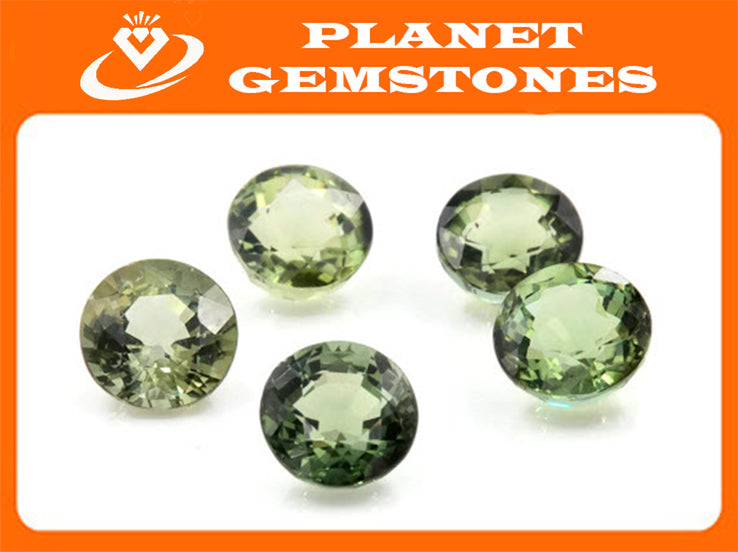 Green Tourmaline Round 6.5mm-Tourmaline-Planet Gemstones