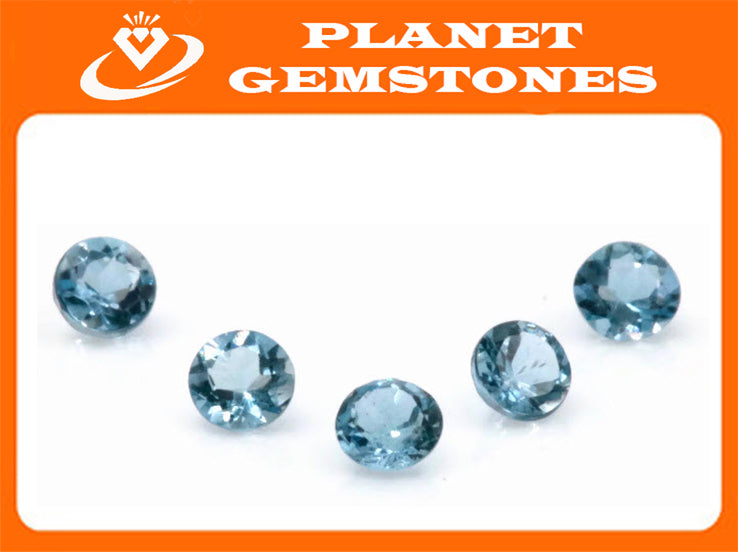 Aquamarine Round 2.5mm-Aquamarine-Planet Gemstones
