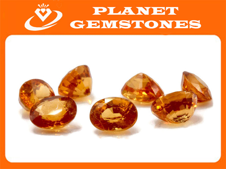 Spessartite | Natural Spessartite Garnet |Spessartite Garnet | Orange Garnet |January Gemstone | SPESSARTINE GARNET 5.5x6.5mm 1.35ct-Planet Gemstones