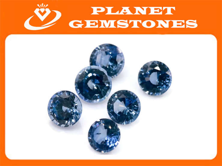 Blue Sapphire 0.34ct 4mm RD Sapphire Gemstone Genuine Sapphire for Sapphire Jewelry loose sapphire Birthstone wedding engagement gift-Planet Gemstones