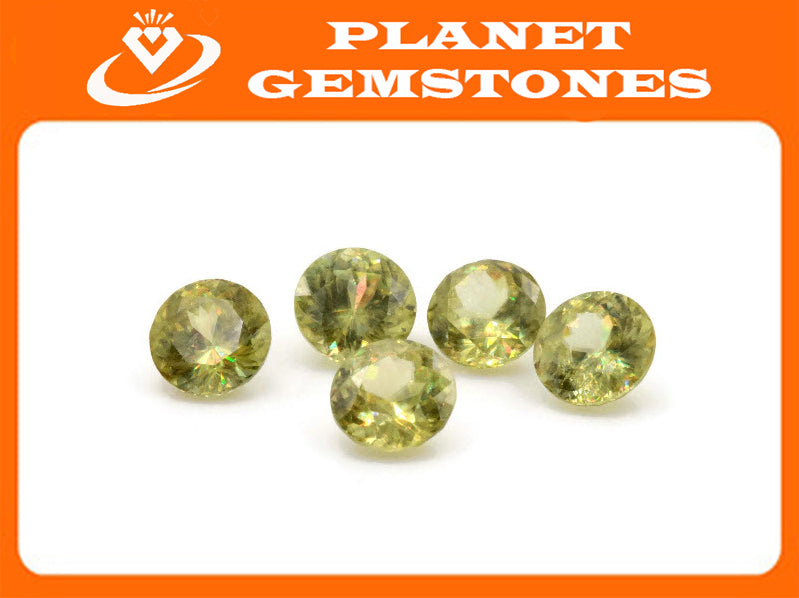 Sphene Round 6mm-Planet Gemstones