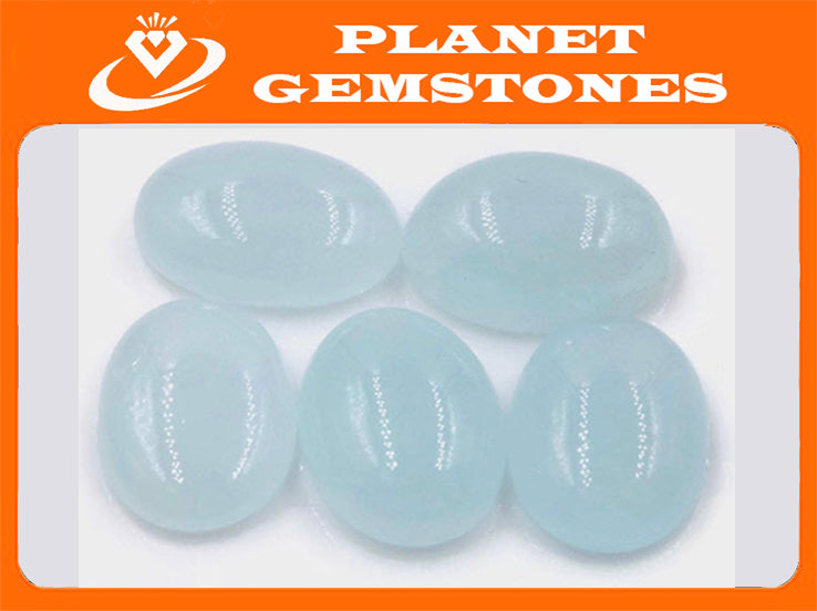 Aquamarine cabochon 22x16mm-Aquamarine-Planet Gemstones
